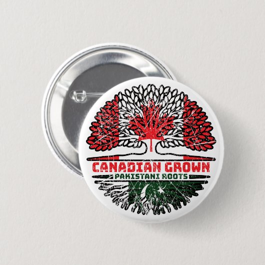Pakistaans Pakistaans Canada Tree Roots Flag Ronde Button 5,7 Cm (Voorkant /achterkant)