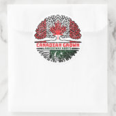 Pakistaans Pakistaans Canada Tree Roots Flag Ronde Sticker (Tas)
