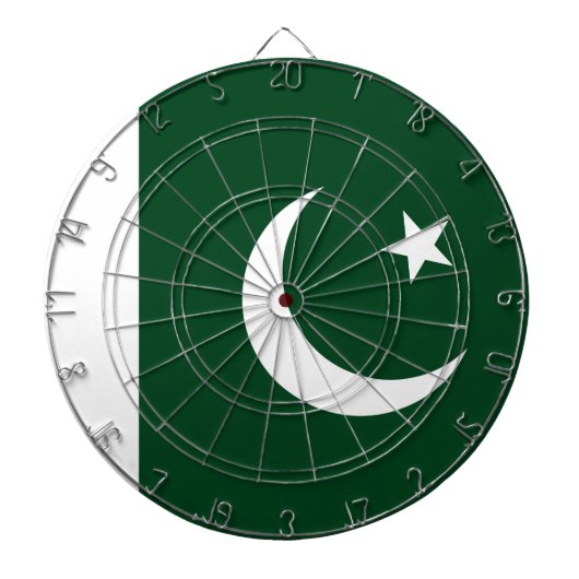 Pakistaans vlaggendartboard dartbord (Voorkant)