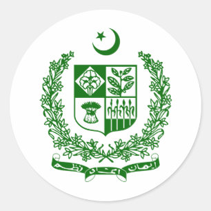 Pakistaans wapen ronde sticker