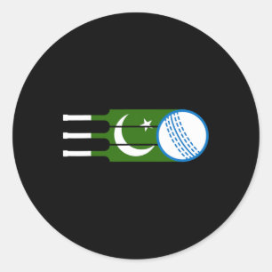 Pakistaanse Cricketspeler Cricket Fans Pakistan Cr Ronde Sticker