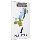 Pakistaanse kaart met reisposter klembord (Rechts)