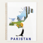 Pakistaanse kaart met reisposter planner (Voorkant)