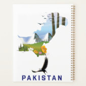 Pakistaanse kaart met reisposter planner (Achterkant)
