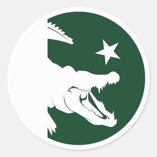 Pakistaanse krokodil Pakistaanse nationale dierenv Ronde Sticker (Voorkant)
