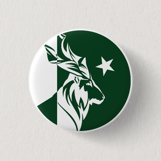 Pakistaanse Markhor Pakistaanse nationale dierenvl Ronde Button 3,2 Cm (Voorkant)