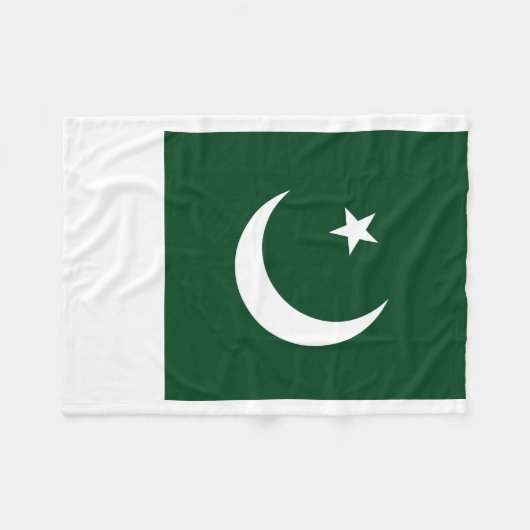 Pakistaanse nationale wereldvlag fleece deken (Voorkant (Horizontaal))