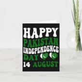 Pakistaanse Onafhankelijkheidsdag Pakistaanse Vlag Kaart (Voorkant)