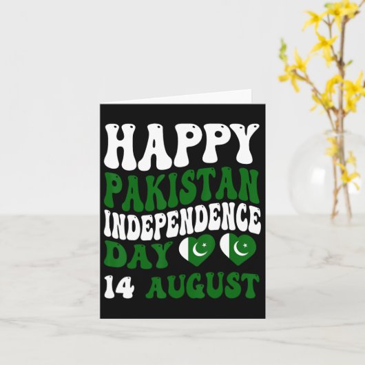 Pakistaanse Onafhankelijkheidsdag Pakistaanse Vlag Kaart (Gele Bloem)