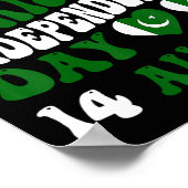 Pakistaanse Onafhankelijkheidsdag Pakistaanse Vlag Poster (Hoek)