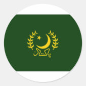 Pakistaanse President Ronde Sticker (Voorkant)