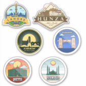 Pakistaanse steden sticker (Voorkant)