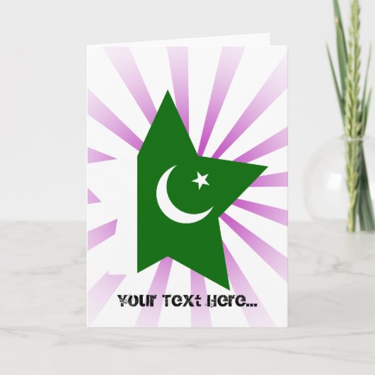 Pakistaanse ster feestdagen kaart (Voorkant)
