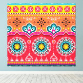 Pakistaanse Truck Art: Kleurrijk Canvas Afdruk (Insitu (Houten vloer))