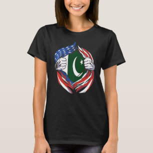Pakistaanse vlag Amerikaanse trots van mijn Pakist T-shirt