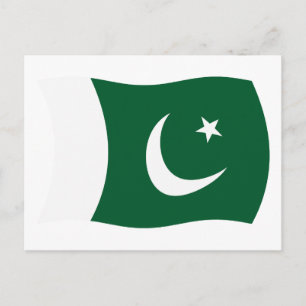 Pakistaanse vlag ansichtkaart briefkaart