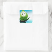 Pakistaanse vlag art.jpg vierkante sticker (Tas)