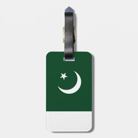 Pakistaanse vlag bagagelabel (Achterkant verticaal)