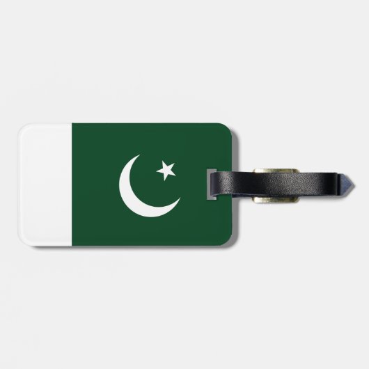 Pakistaanse vlag bagagelabel (Achterkant horizontaal)