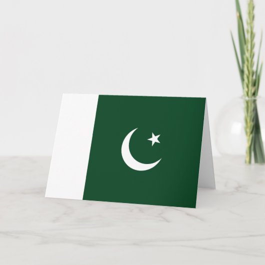 Pakistaanse vlag bedankkaart (Voorkant)