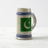 Pakistaanse vlag bierpul (Voorkant rechts)