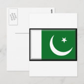 Pakistaanse vlag briefkaart (Voorkant / Achterkant)