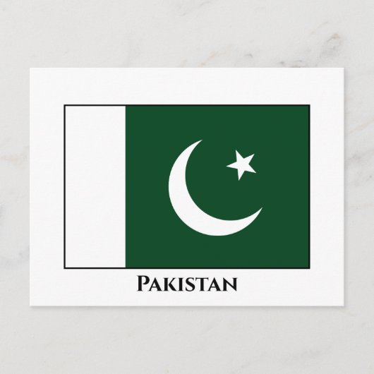 Pakistaanse vlag briefkaart (Voorkant)