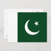 Pakistaanse vlag briefkaart (Voorkant / Achterkant)