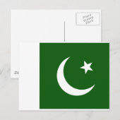 Pakistaanse vlag briefkaart (Voorkant / Achterkant)