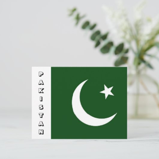 Pakistaanse vlag briefkaart (Staand voorkant)