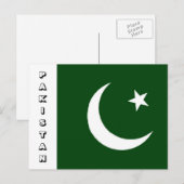 Pakistaanse vlag briefkaart (Voorkant / Achterkant)