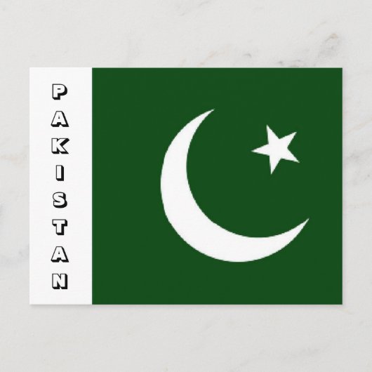 Pakistaanse vlag briefkaart (Voorkant)