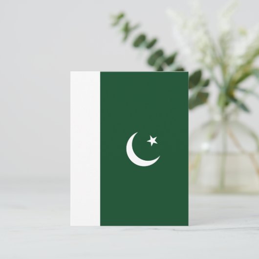 Pakistaanse vlag briefkaart (Staand voorkant)
