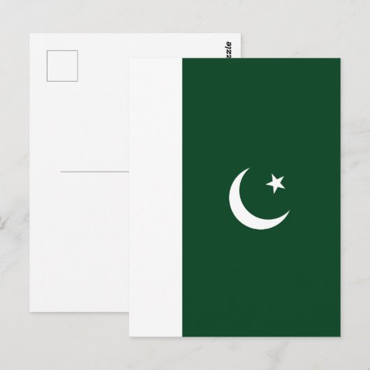 Pakistaanse vlag briefkaart (Voorkant / Achterkant)