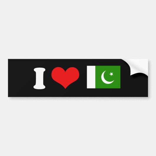 Pakistaanse vlag bumpersticker (Voorkant)