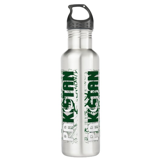 Pakistaanse vlag: een prachtig patriottisch waterfles  (Achterkant)