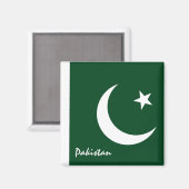 Pakistaanse vlag en Aziatische vakantie- en sportf Magneet (Voorkant / Achterkant)