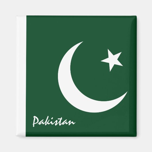 Pakistaanse vlag en Aziatische vakantie- en sportf Magneet (Voorkant)
