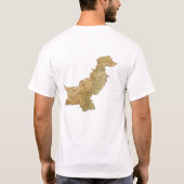 Pakistaanse vlag en kaart T-Shirt (Achterkant)