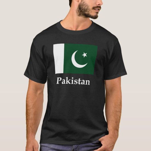 Pakistaanse vlag en naam t-shirt (Voorkant)