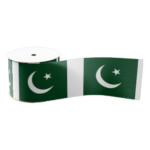 Pakistaanse vlag en Pakistaans reizen, vakantie/sp Grosgrain Lint