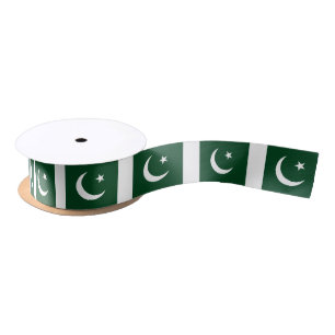Pakistaanse vlag en Pakistaans reizen, vakantie/sp Satijnen Lint
