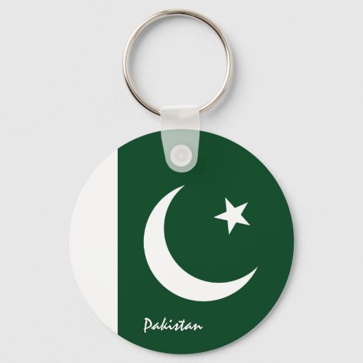 Pakistaanse vlag en Pakistaanse vakantie, reizen/s Sleutelhanger (Achterkant)