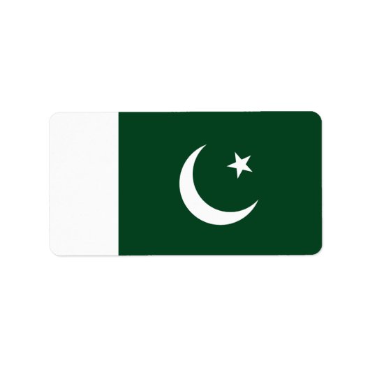 Pakistaanse vlag etiket (Voorkant)