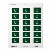Pakistaanse vlag etiket (Full Sheet)
