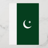 Pakistaanse vlag folie uitnodiging (Voorkant)