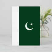 Pakistaanse vlag folie uitnodiging (Staand Voorkant)