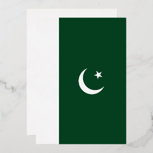 Pakistaanse vlag folie uitnodiging