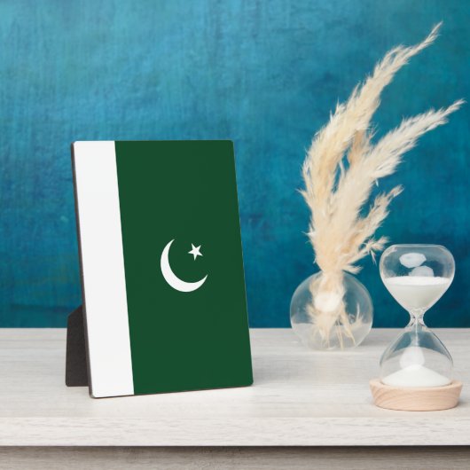 Pakistaanse vlag fotoplaat (Zijkant)