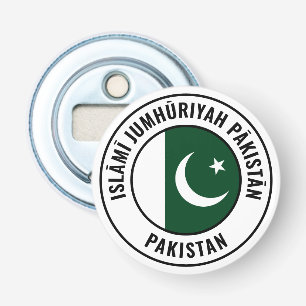 Pakistaanse vlag: geweldige patriottische bottenop button flesopener